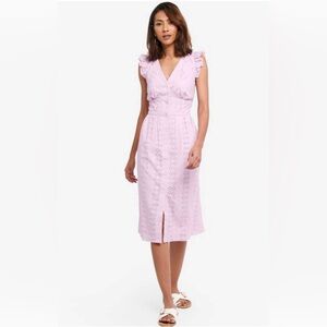 J CREW dress size 0 lavender purple cotton eyelet summer dress PERFECT 💜‎